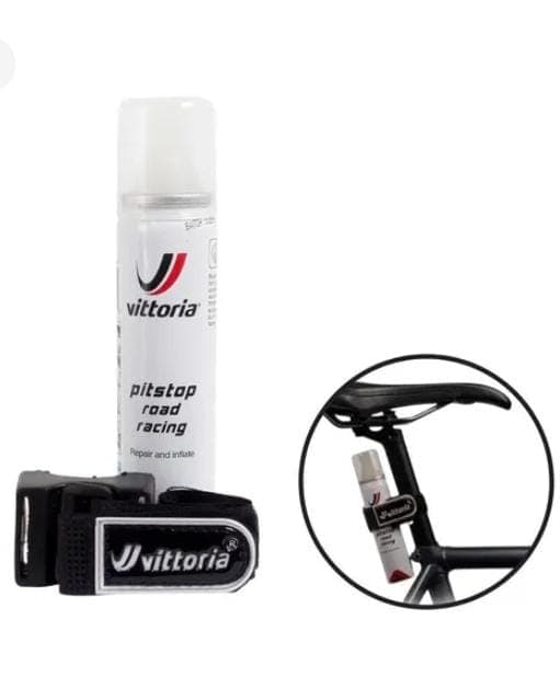 APLICADOR DE SELANTE VITTORIA PIT STOP ROAD RACING 75ML. INFLA E REPARA COM SUPORTE + VELCRO