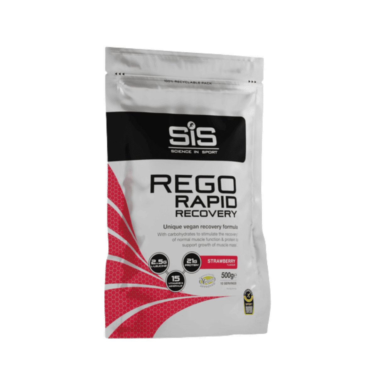 PÓ SIS REGO PARA RECUPERACAO MUSCULAR MORANGO 500G