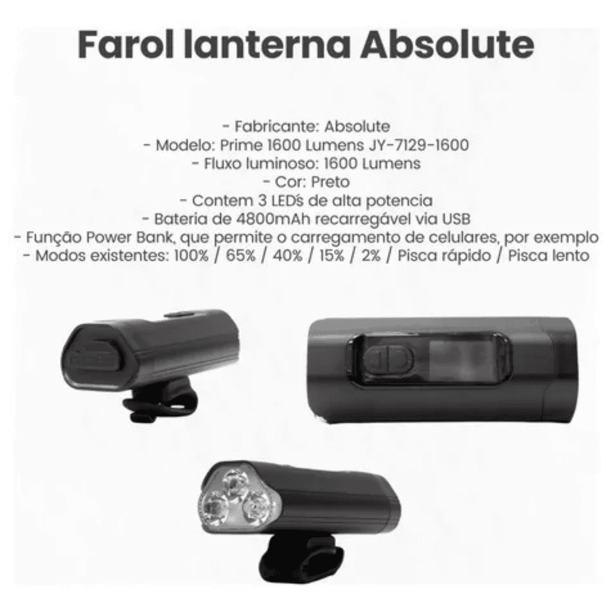 FAROL ABSOLUTE PRIME 1600 LUMENS