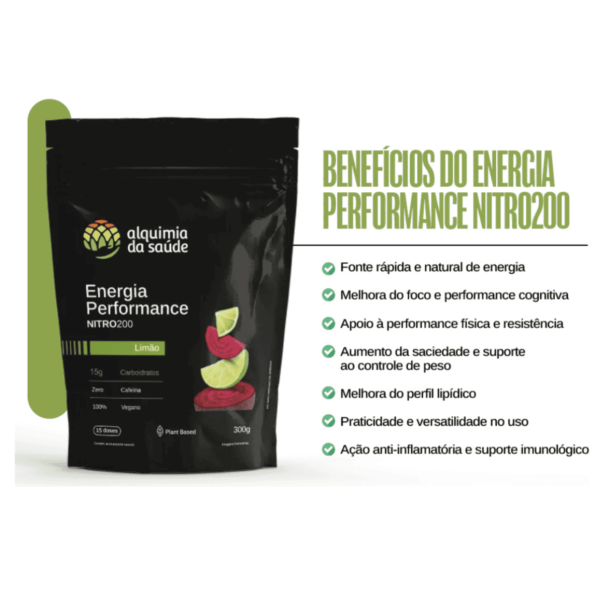 ENERGIA PERFORMANCE NITRO 200 ALQUIMIA DA SAUDE 300G